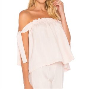 Finders Keepers off the shoulder tie sleeve top